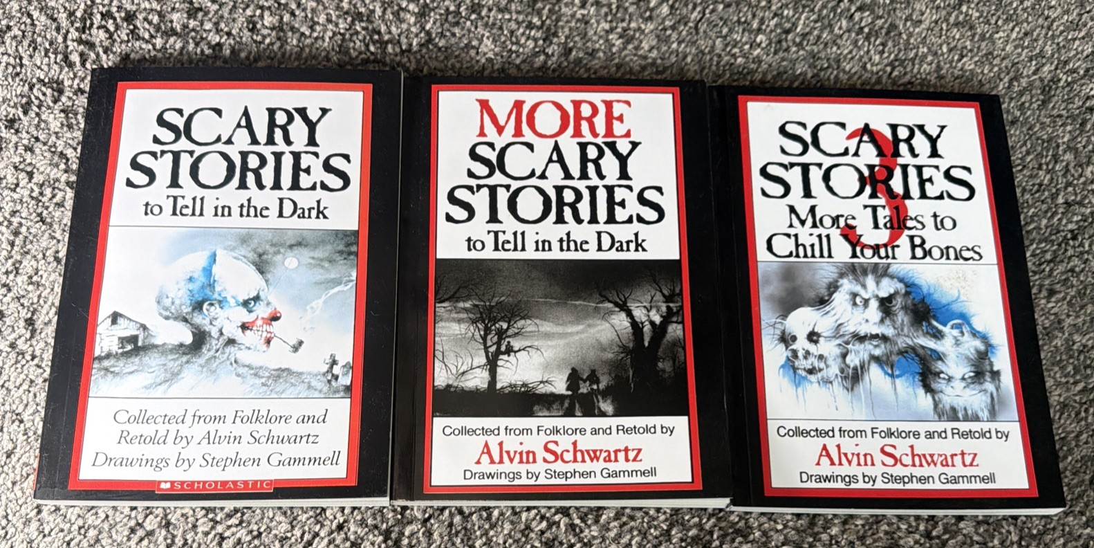 Scary Stories to Tell in the Dark Book Set 1 2 3 By Alvin Schwartz