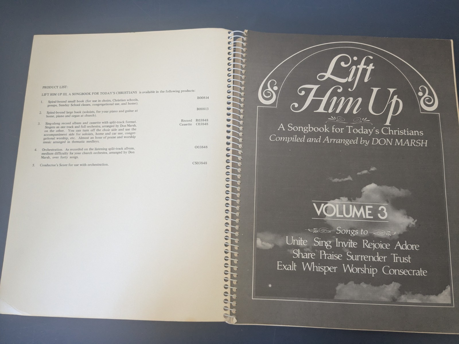 Lift Him Up Songbooks Vols 1, 2, & 3 Don Marsh (Large 12 X 9.5 In)