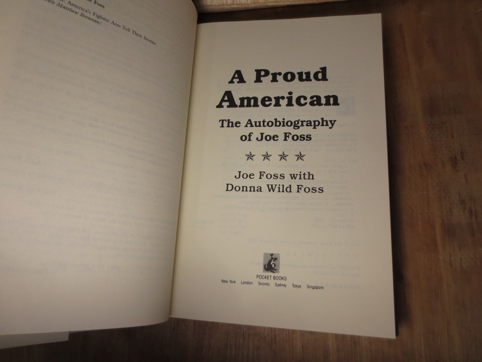 A Proud American By Joe Foss Signed 1st Printing First Edition 1992 Hardcover