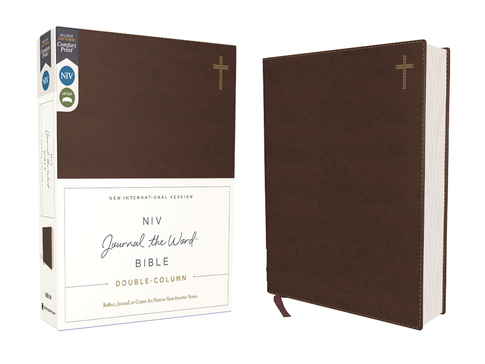 NIV, Journal the Word Bible (Perfect for Note-Taking), Double-Column, Leathe…