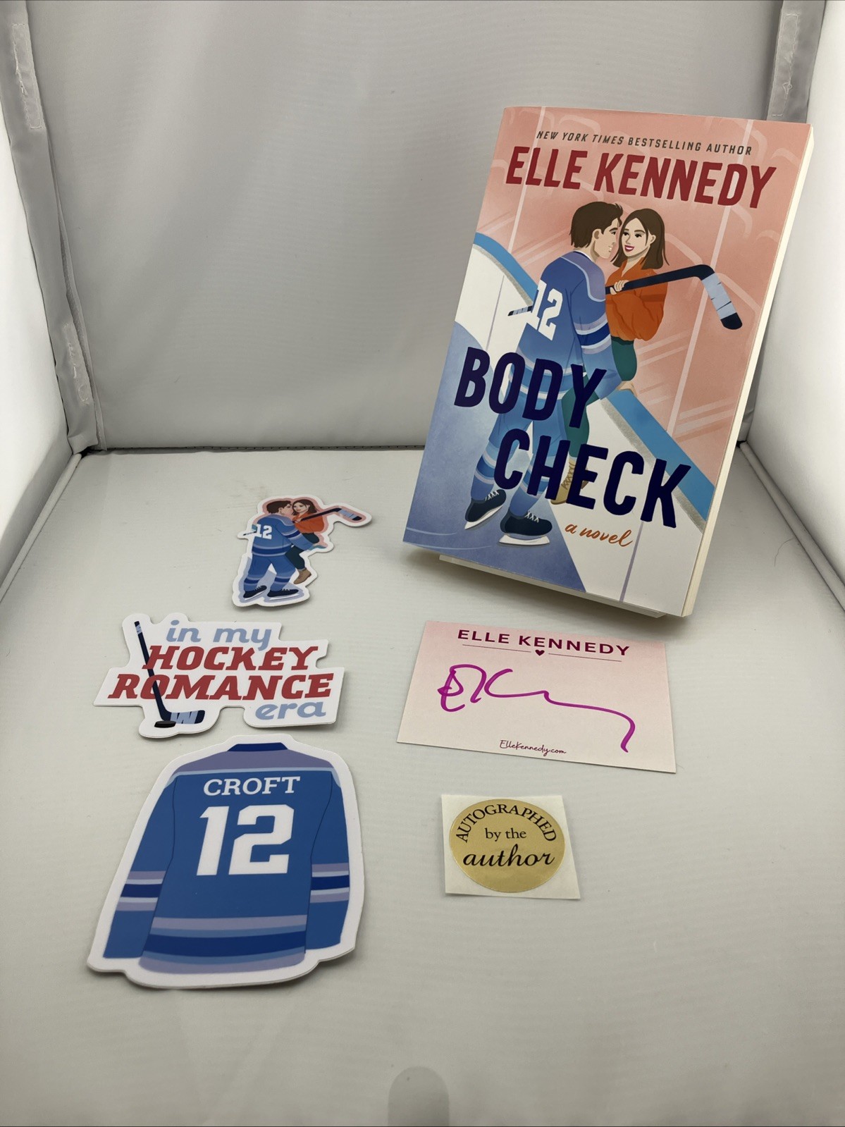 SIGNED Body Check (TPB) by Elle Kennedy with Stickers