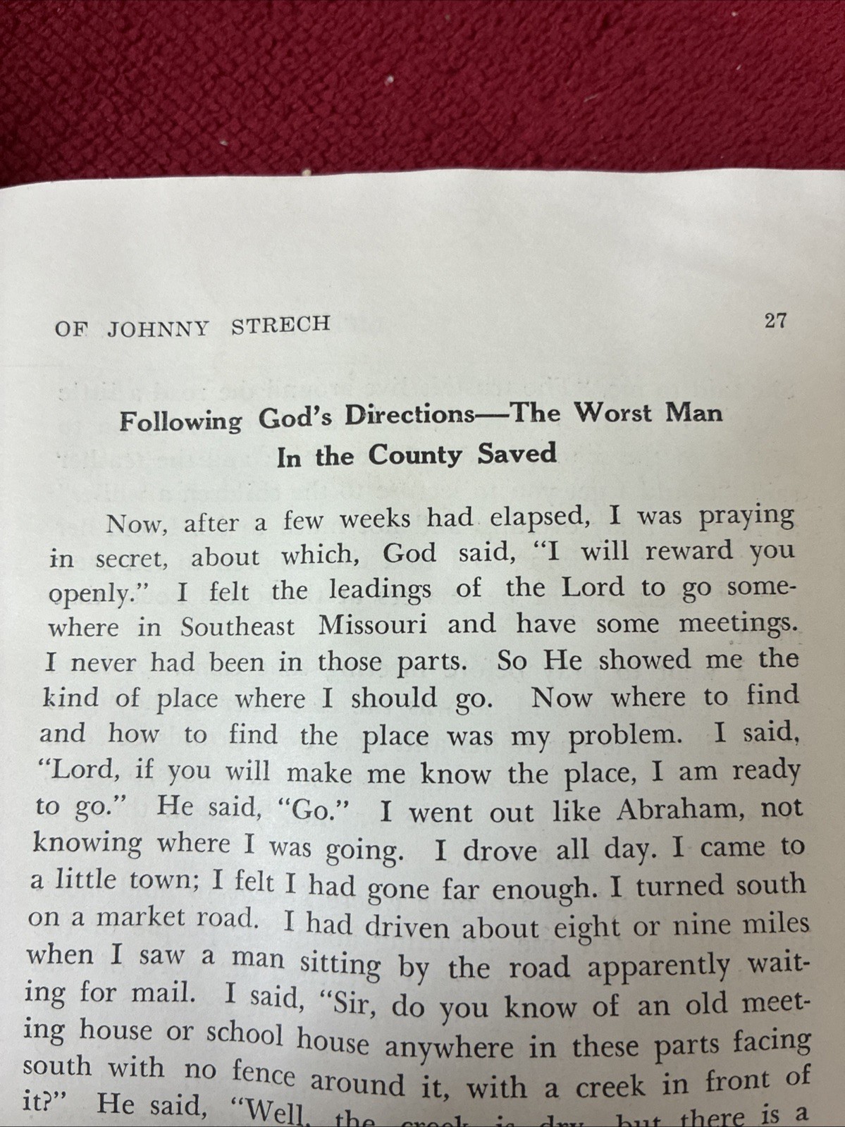 Life And Experiences Of Elder Johnny Stretch Book Christian Healing Prayer Faith
