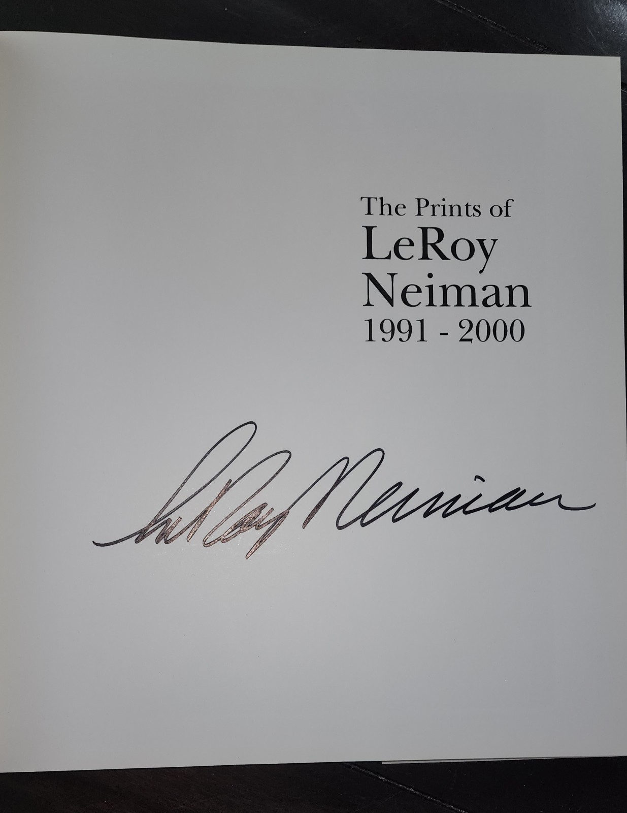 The Prints Of Leroy Neiman 1991-2000 Large Format Book Signed 200 Pages