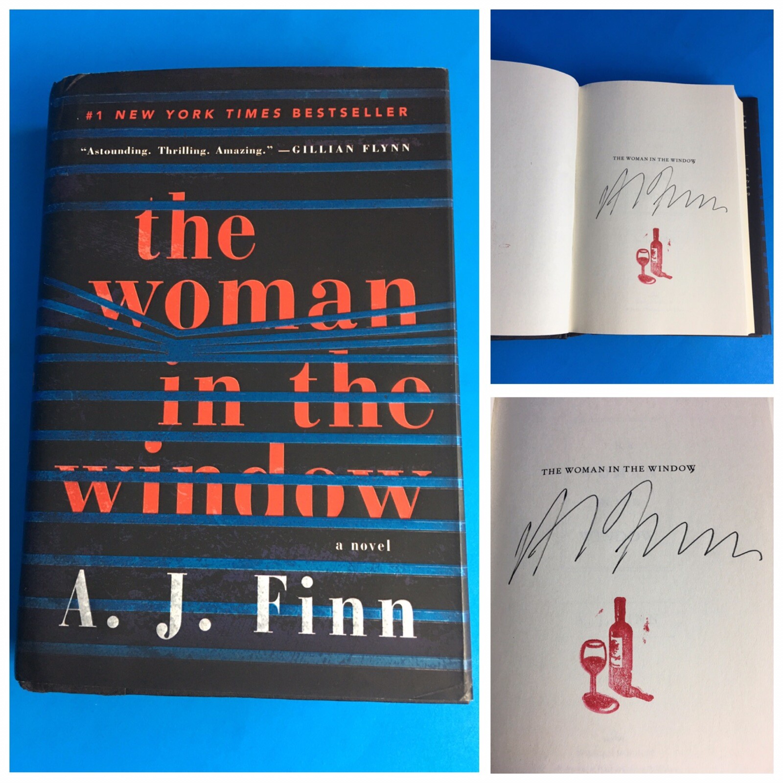 A. J. Finn, THE WOMAN IN THE WINDOW Signed by Author 2018 HC w/ DJ 1st Edition