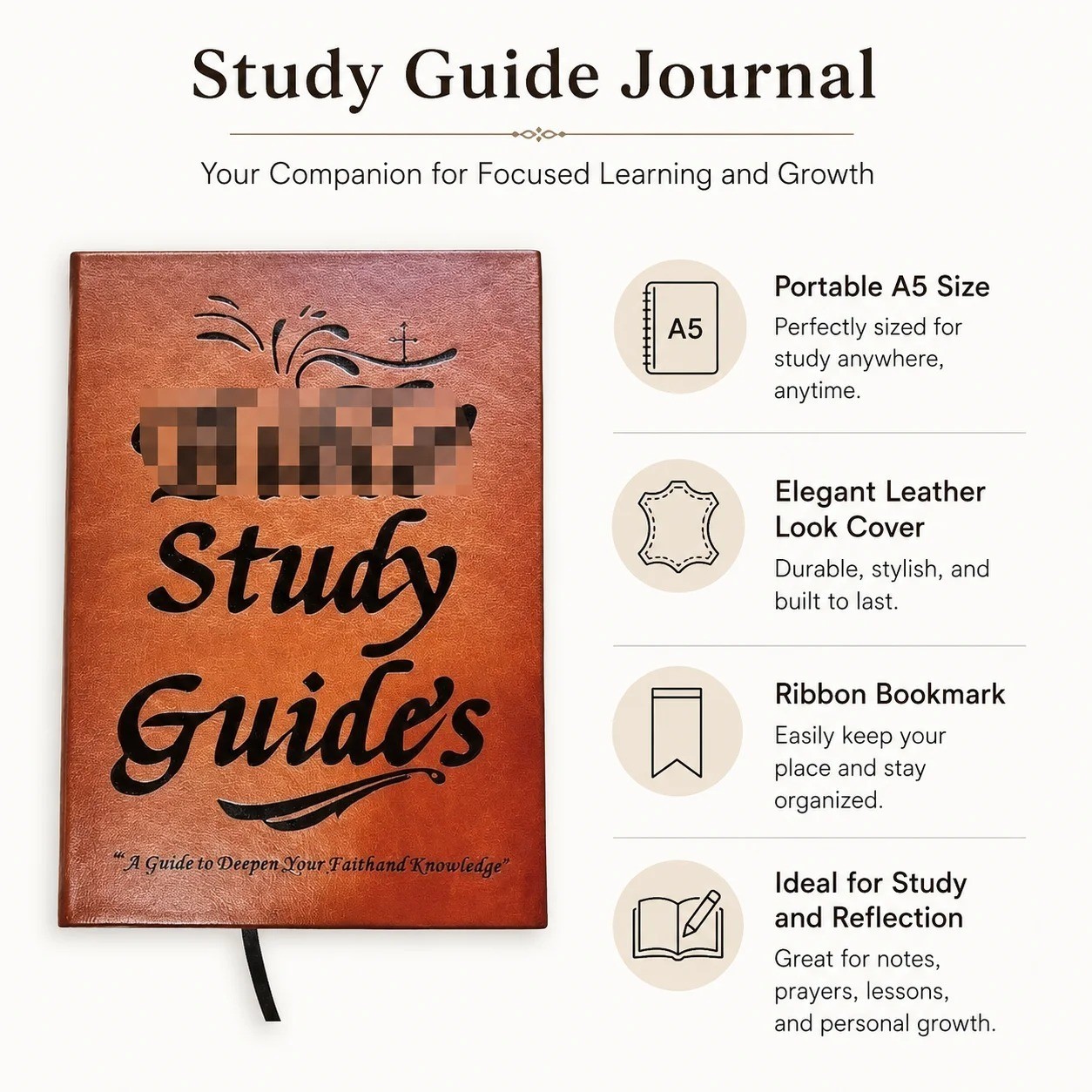 66-Page Bible Study Guide, Daily Devotional Journal,Study Notebook Based Planner