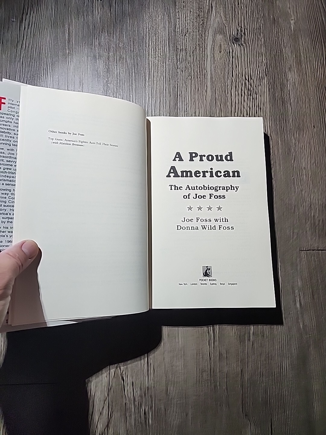 SIGNED 1st Printing First Edition A Proud American By Joe Foss 1992 HC DJ PC