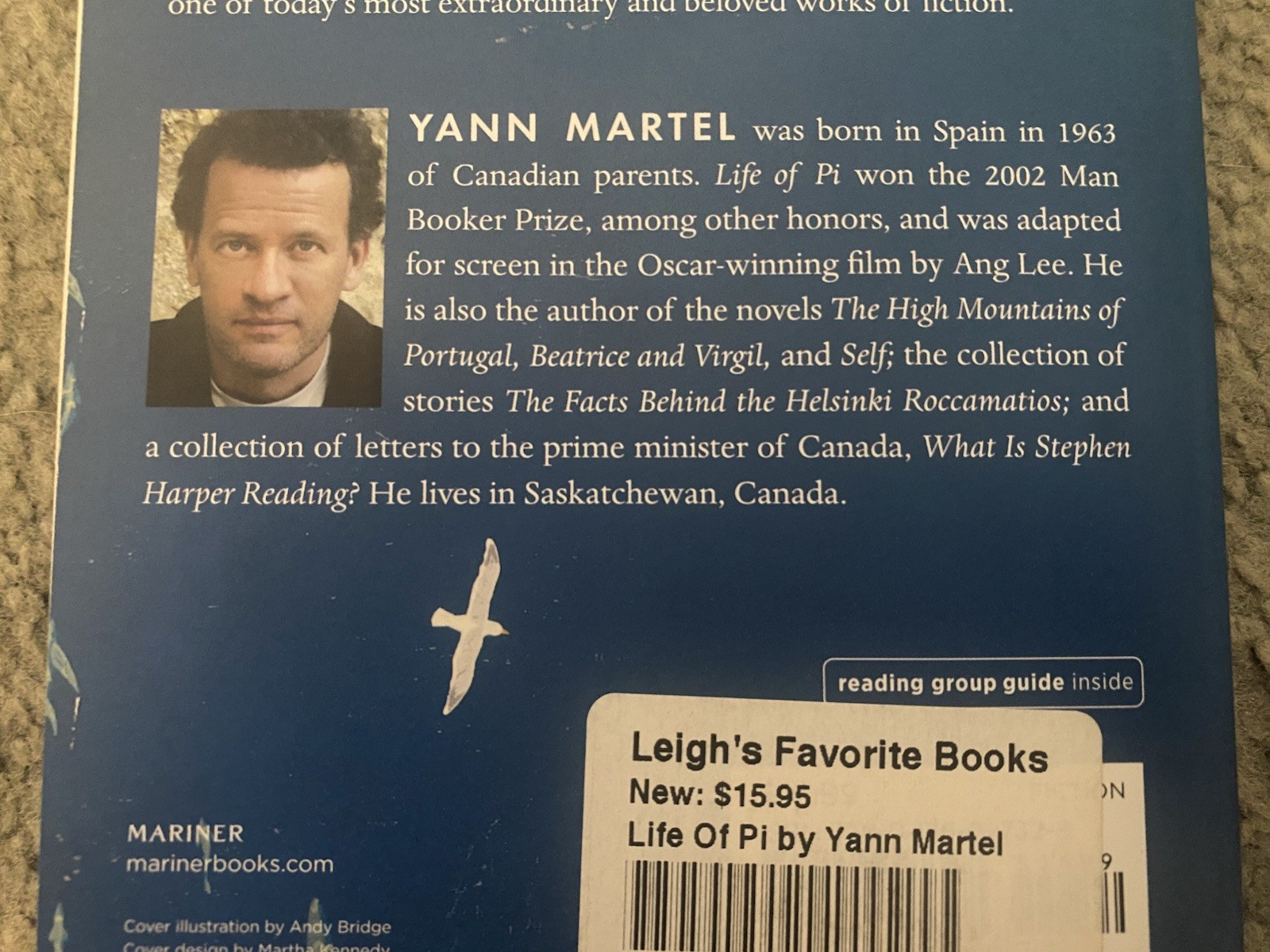 Yann Martel Life of Pi Mariner Books PB English Fiction Action Adventure Sea