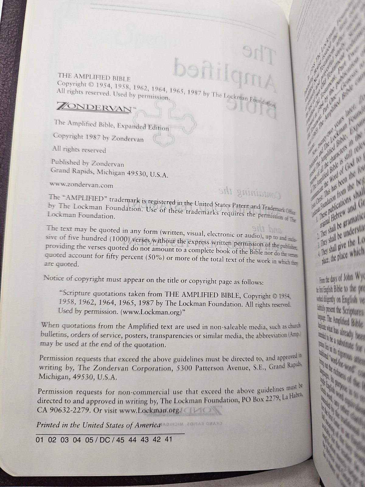 Amplified Bible 1987 Burgundy Bonded Leather Zondervan
