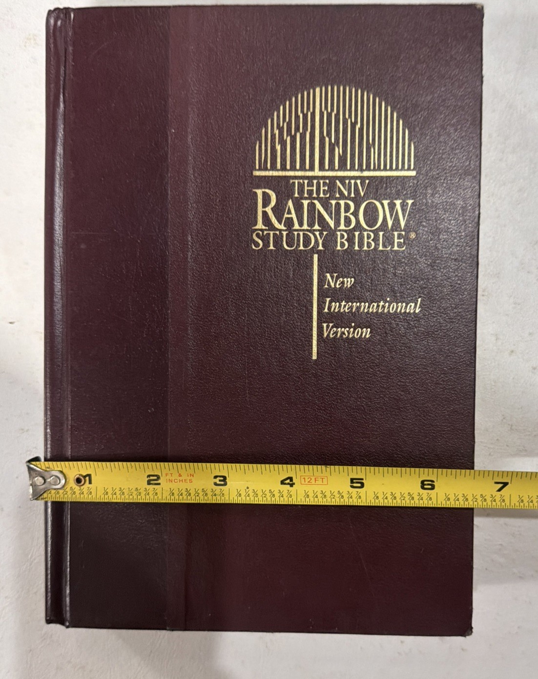 NIV Rainbow Study Bible 1996 Hardcover 1,584 Pgs 1984 Text Bold Line CLEAN