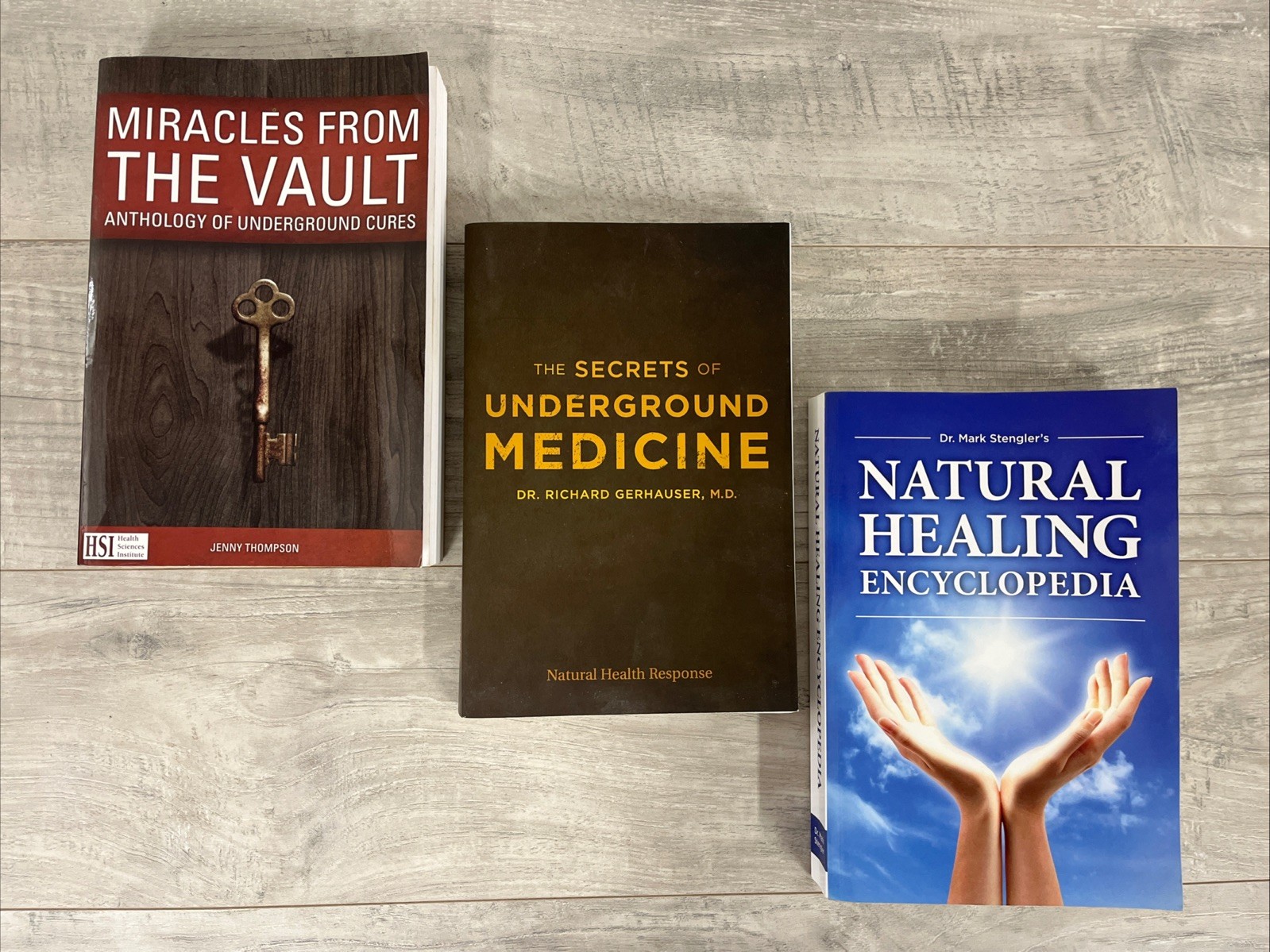 Lot Of 3 Natural Healing Books, Miracles From The Vault, Underground Medicine