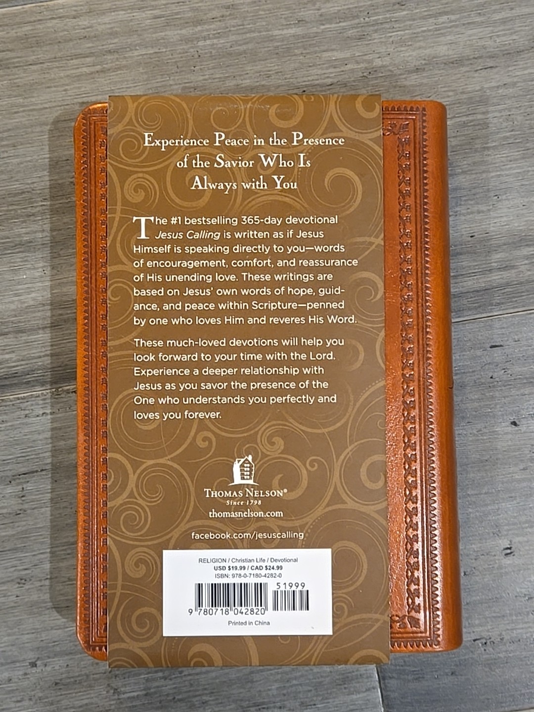Jesus Calling Large Text Brown Leathersoft Enjoying Peace Sarah Young Large Text