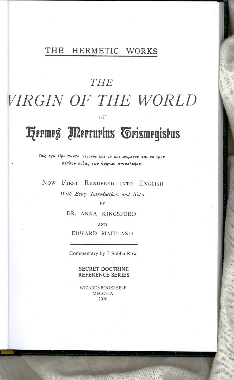 2 Hermetic Sewn 2020 HB’s DIVINE PYMANDER HERMES, VIRGIN OF THE WORLD, not POD