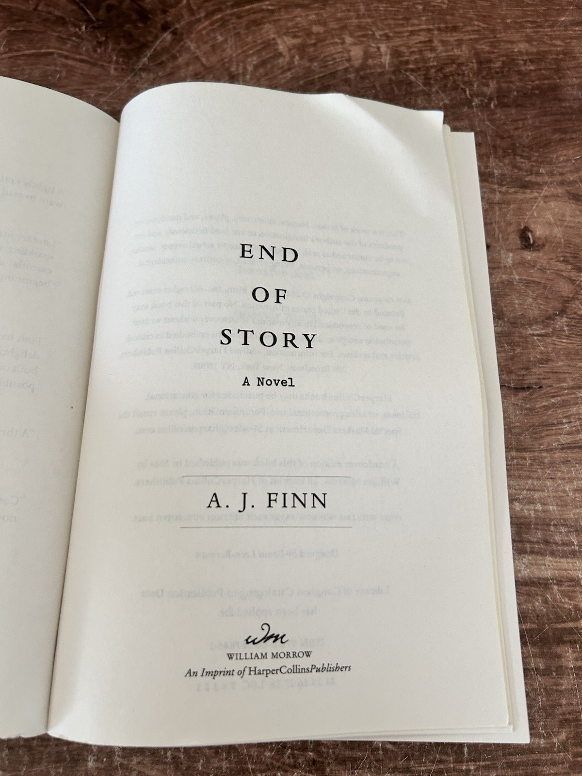 End of Story: A Novel by A. J. Finn Paperback