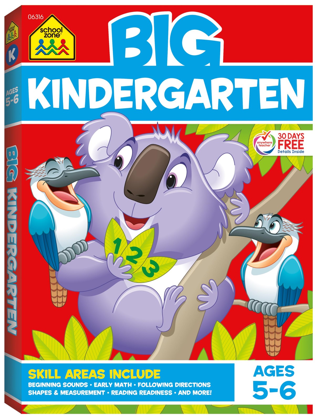 School Zone Big Kindergarten Workbook: 320 Pages, Early Reading and Writing,…