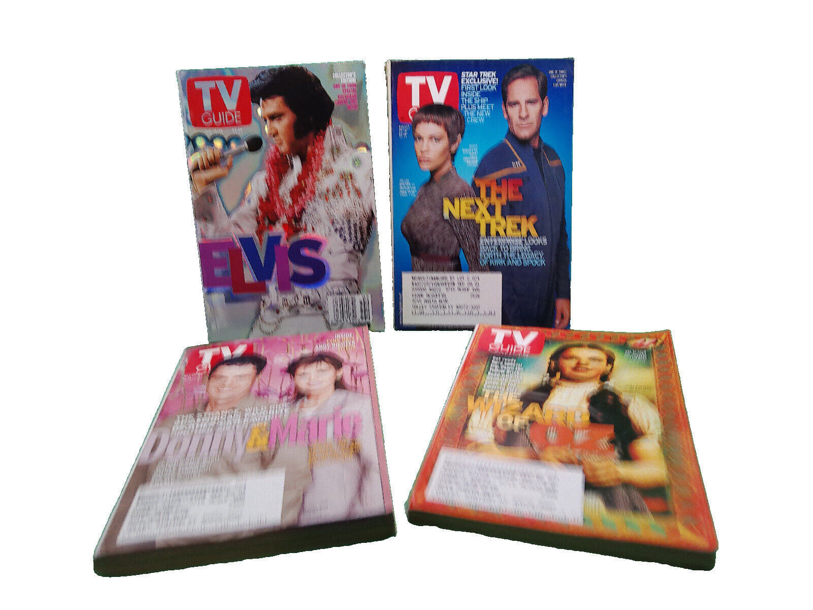 TV Guide Donny Marie Elvis Star Trek Enterprise Wizard Oz lot 4 2000 2001 dated