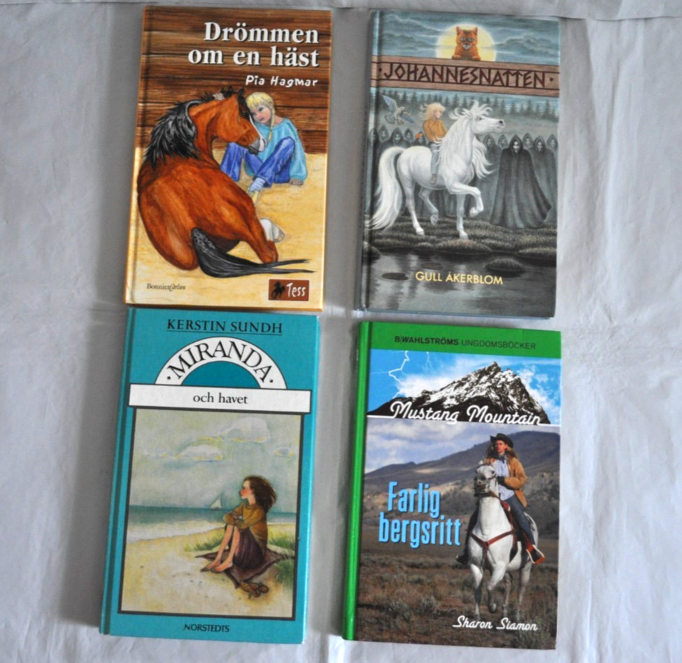 Swedish Edition Lot of 4 Books Drömmen om en häst Johannesnatten Miranda Novels