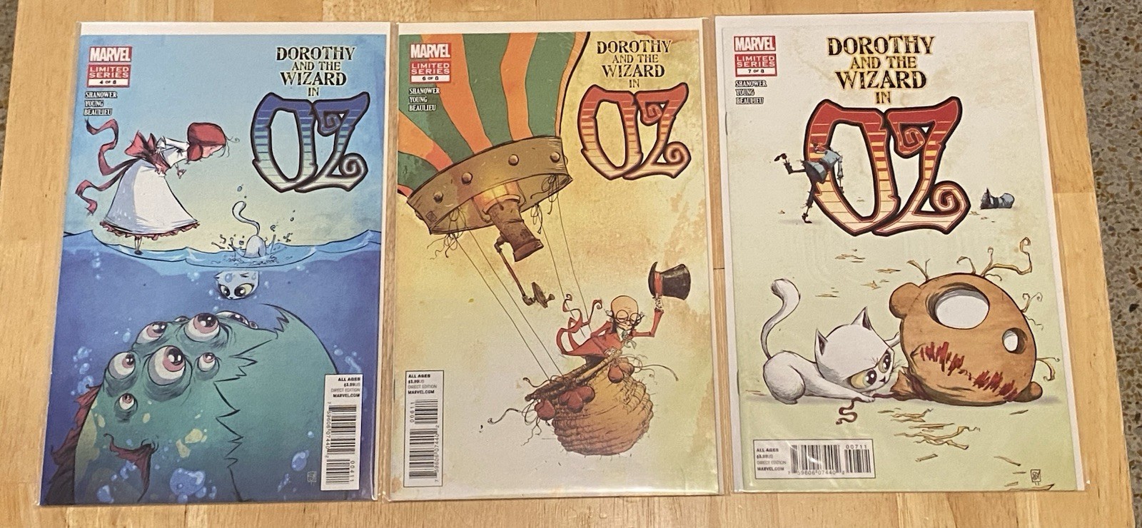 Lot Of 3 Dorothy And The Wizard In Oz Marvel Comics # 4, 6, & 7 Skottie Young