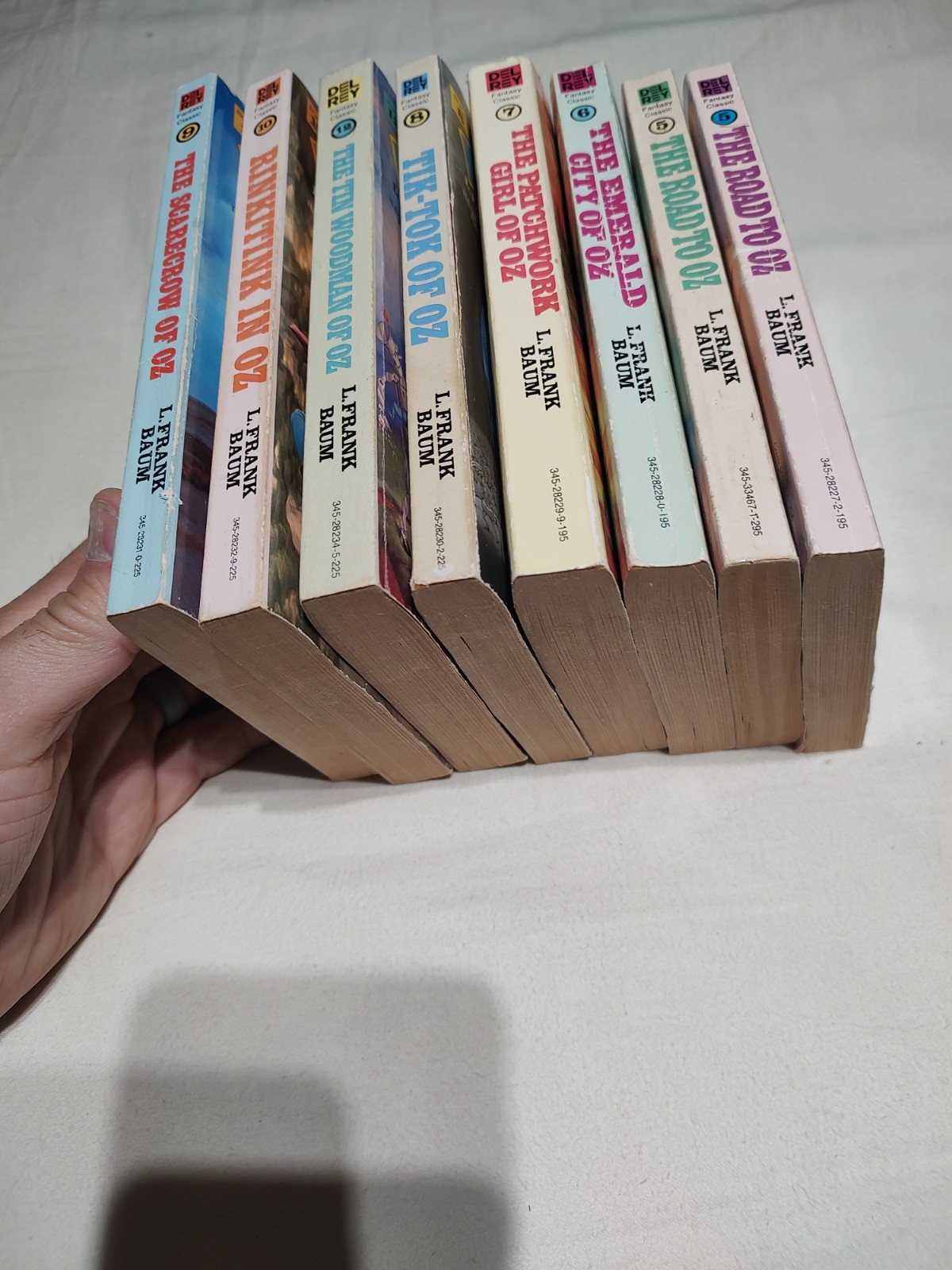 Lot of 8 Wizard of Oz Del Rey 1979 Paperback L. Frank Baum 5 6 7 8 9 10 12 😎🔥