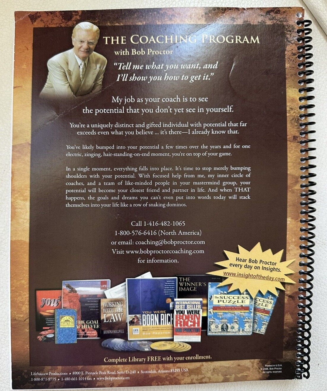 It’s Not about the Money by Bob Proctor Size 11″ X 9″ and 184 pages Note book