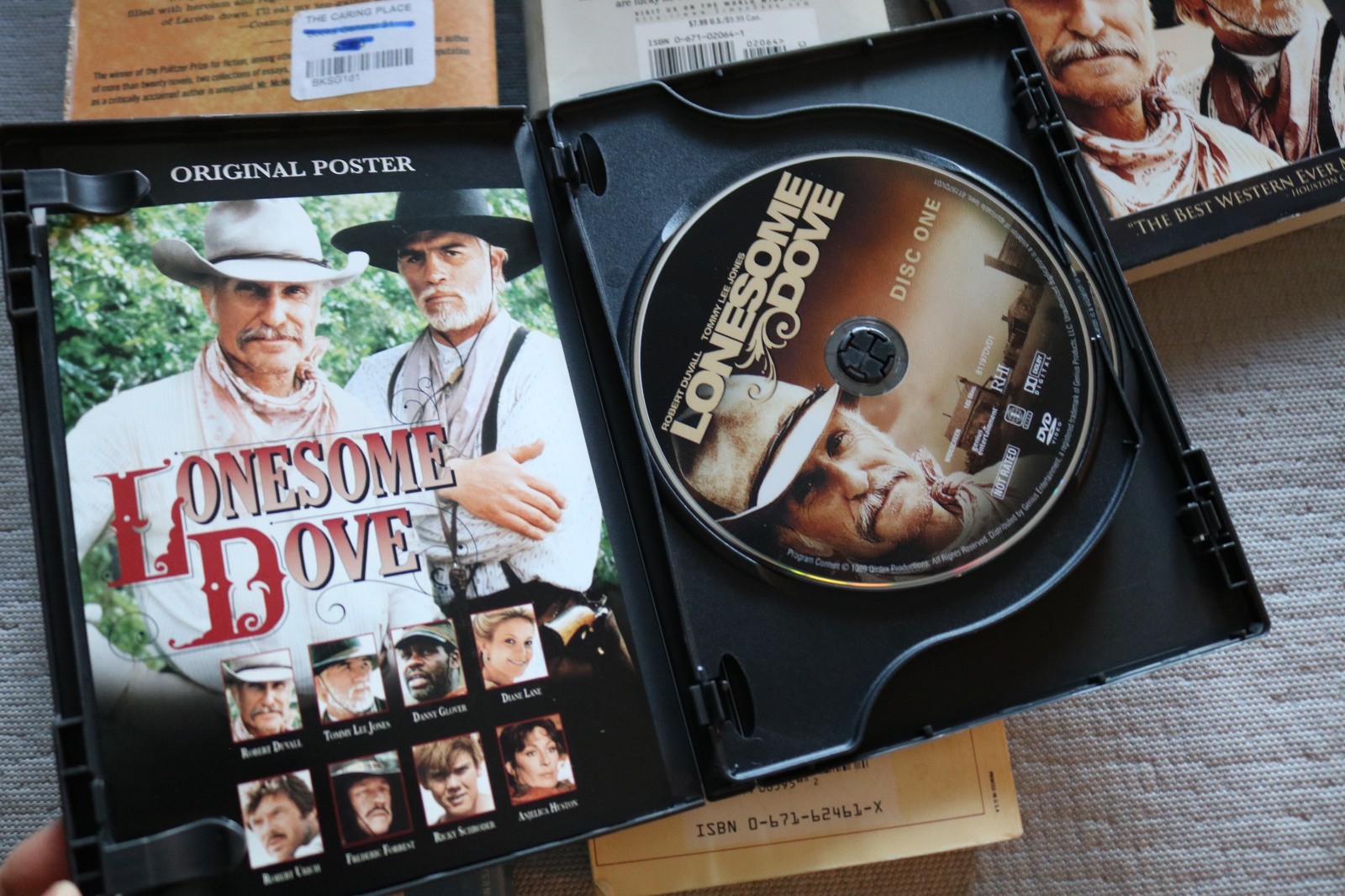 4 Larry McMurtry Lonesome Dove complete series paperback with free DVD