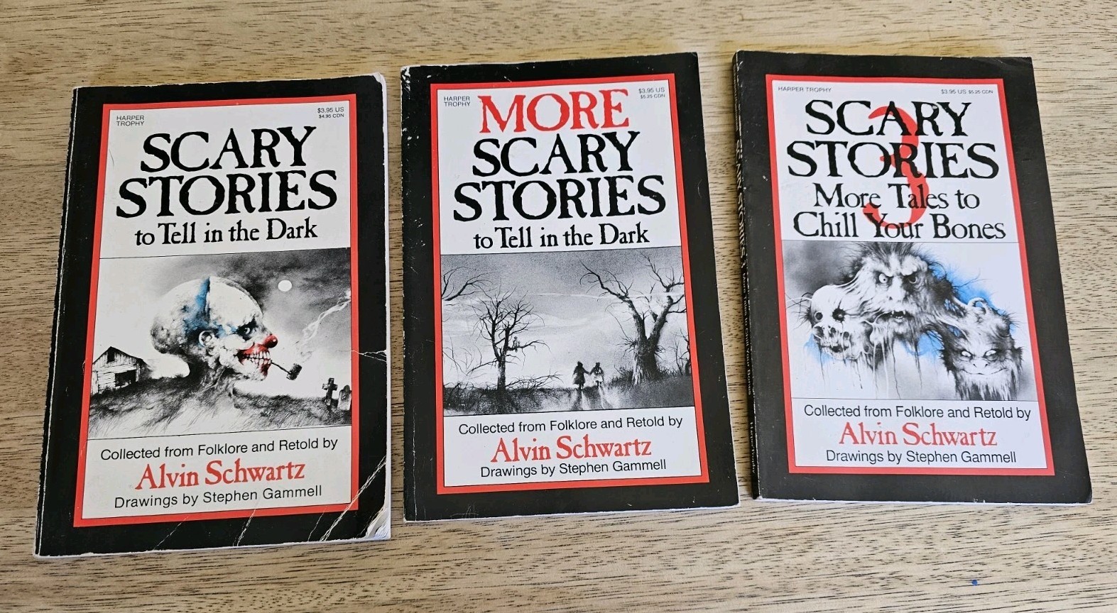 Scary Stories to Tell in the Dark Original 1981 Paperback Set of 3 Books Vintage