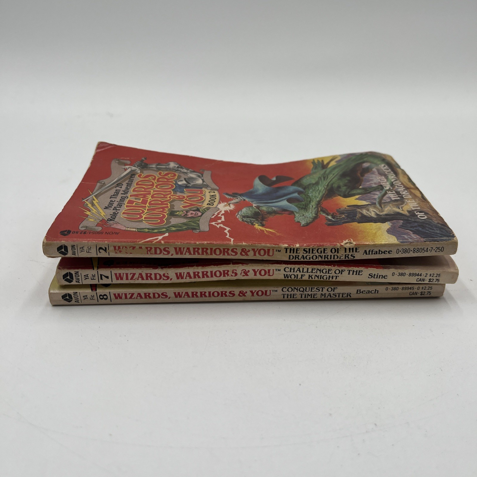 Lot Of 3 Wizards Warriors & You Books 2, 7, 8 RL Stine CYOA See Description