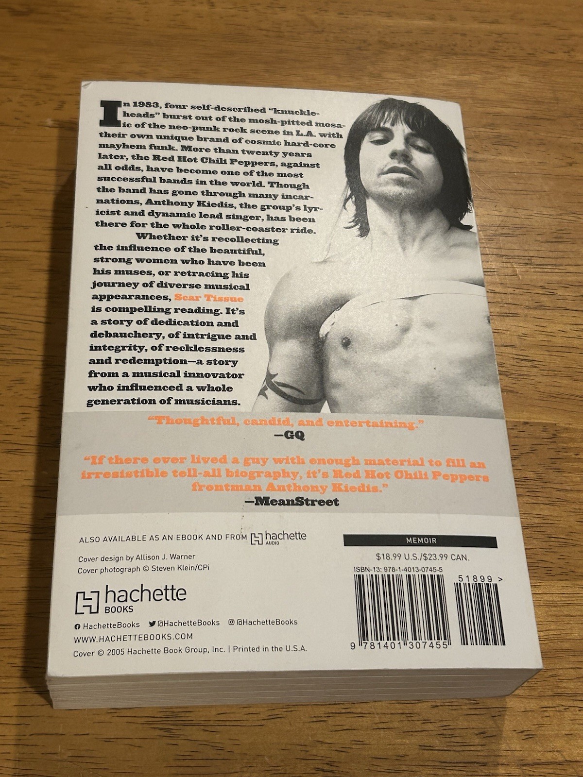 Scar Tissue by Anthony Kiedis (2005, Trade Paperback)