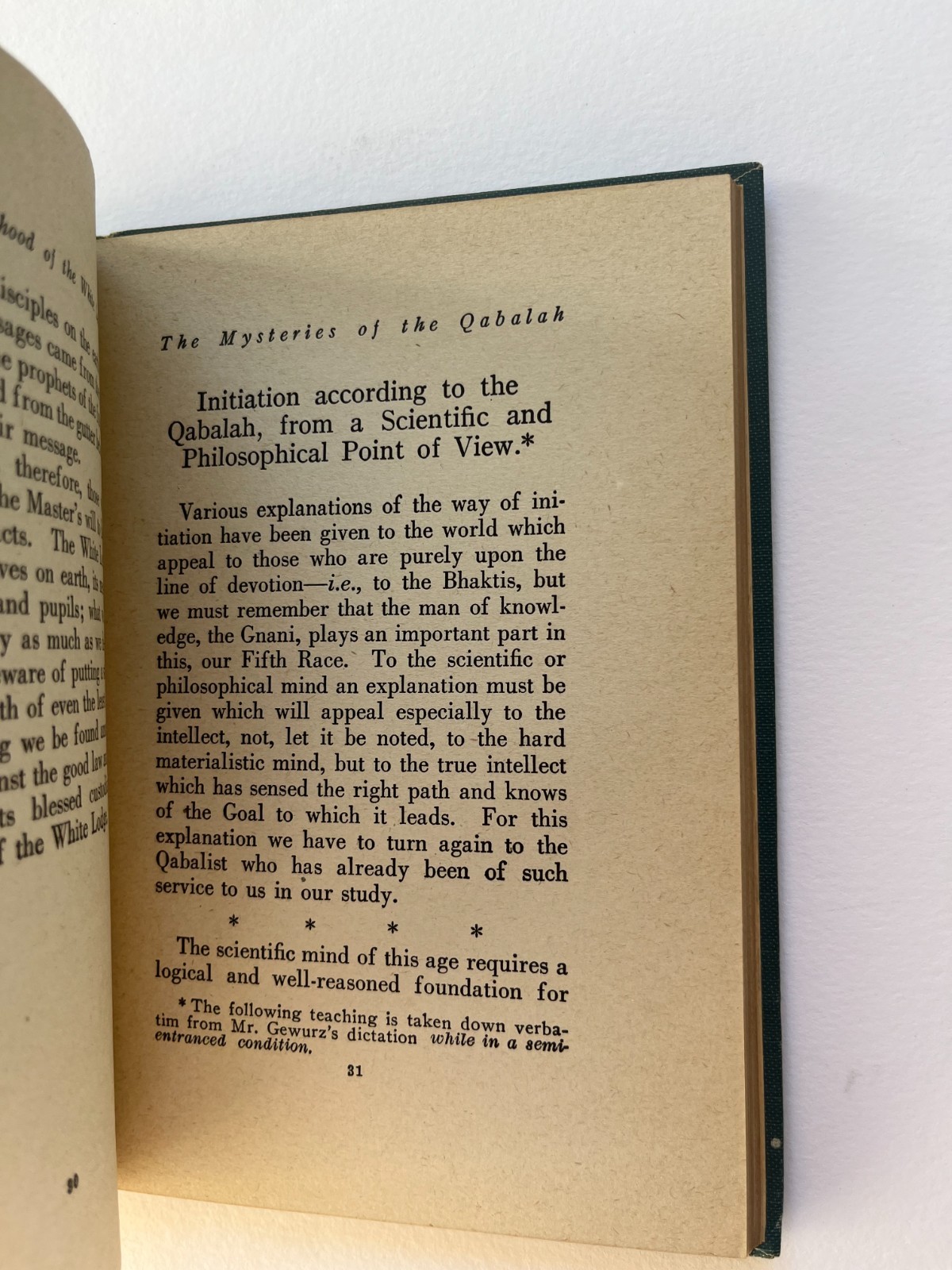 The Mysteries of the Qabalah ~ Elias Gewurz ~ Yogi Publication Society, 1922
