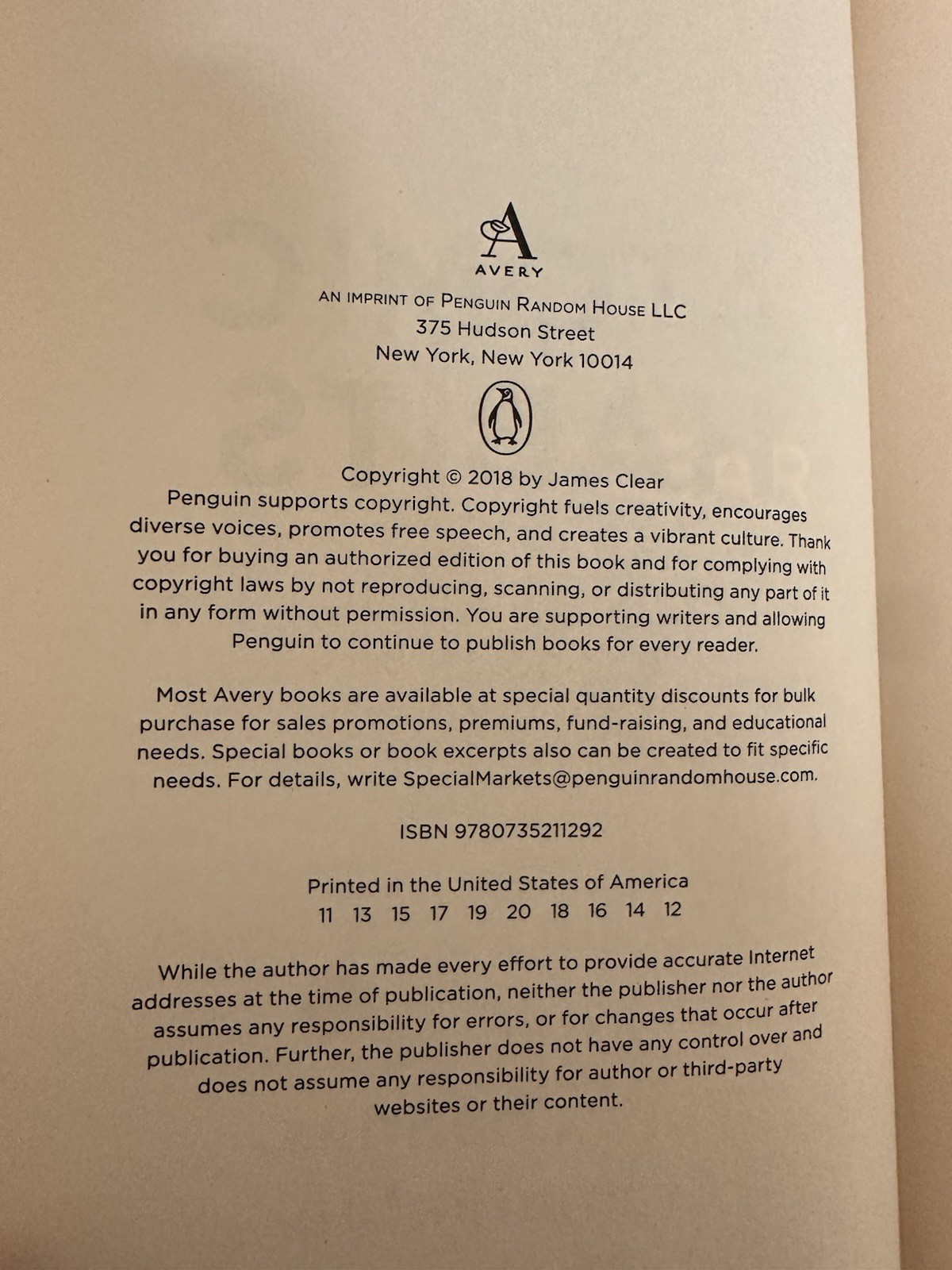 Atomic Habits by James Clear