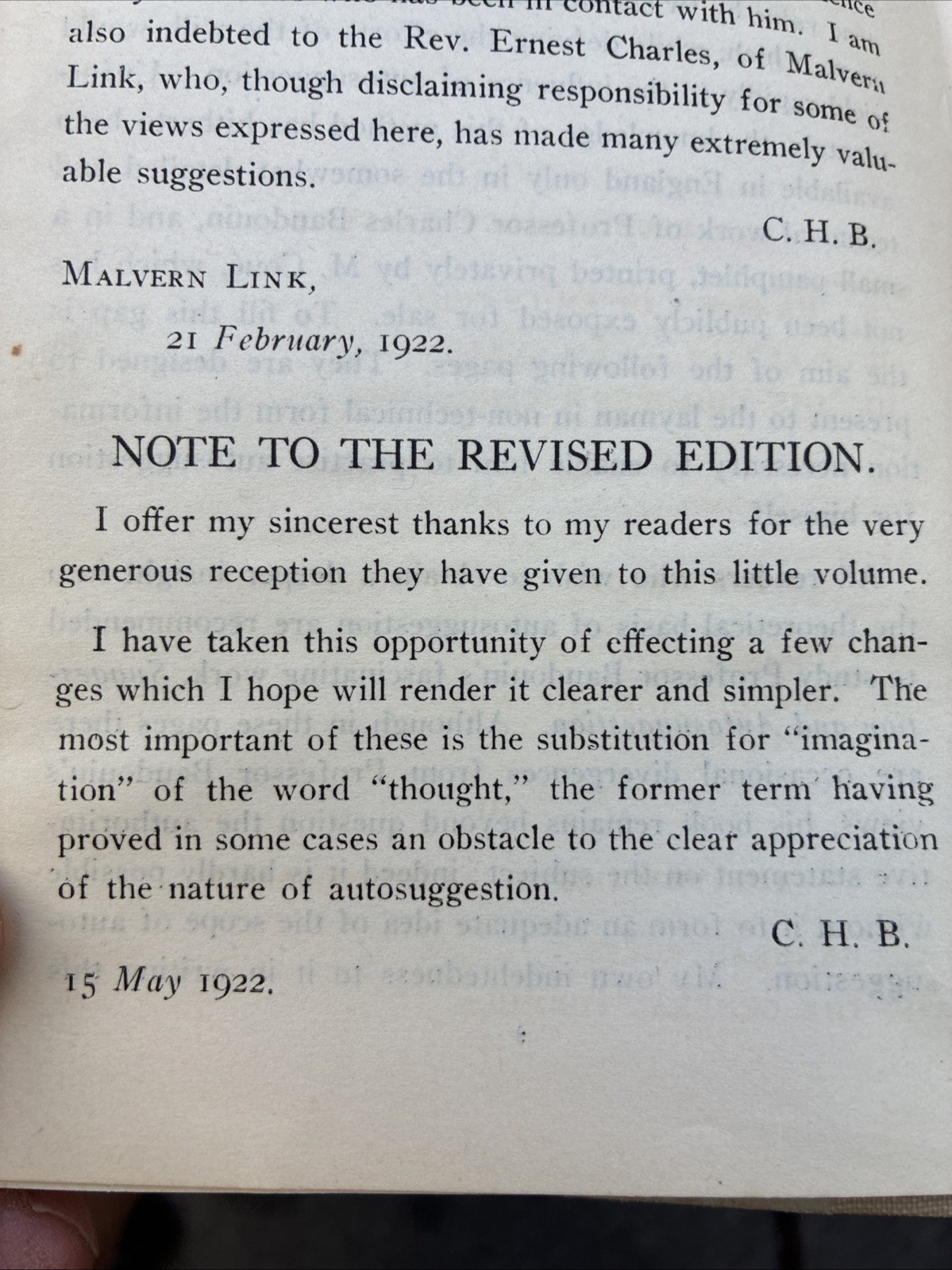 1922 Practice of Autosuggestion : By the Method of Emile Coue; HB