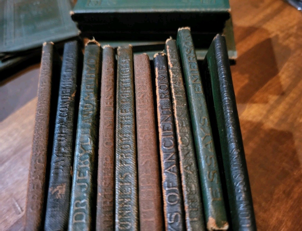 100 yr Old Antique Little Leather Library Books 1920’s Redcroft Pick Your Title