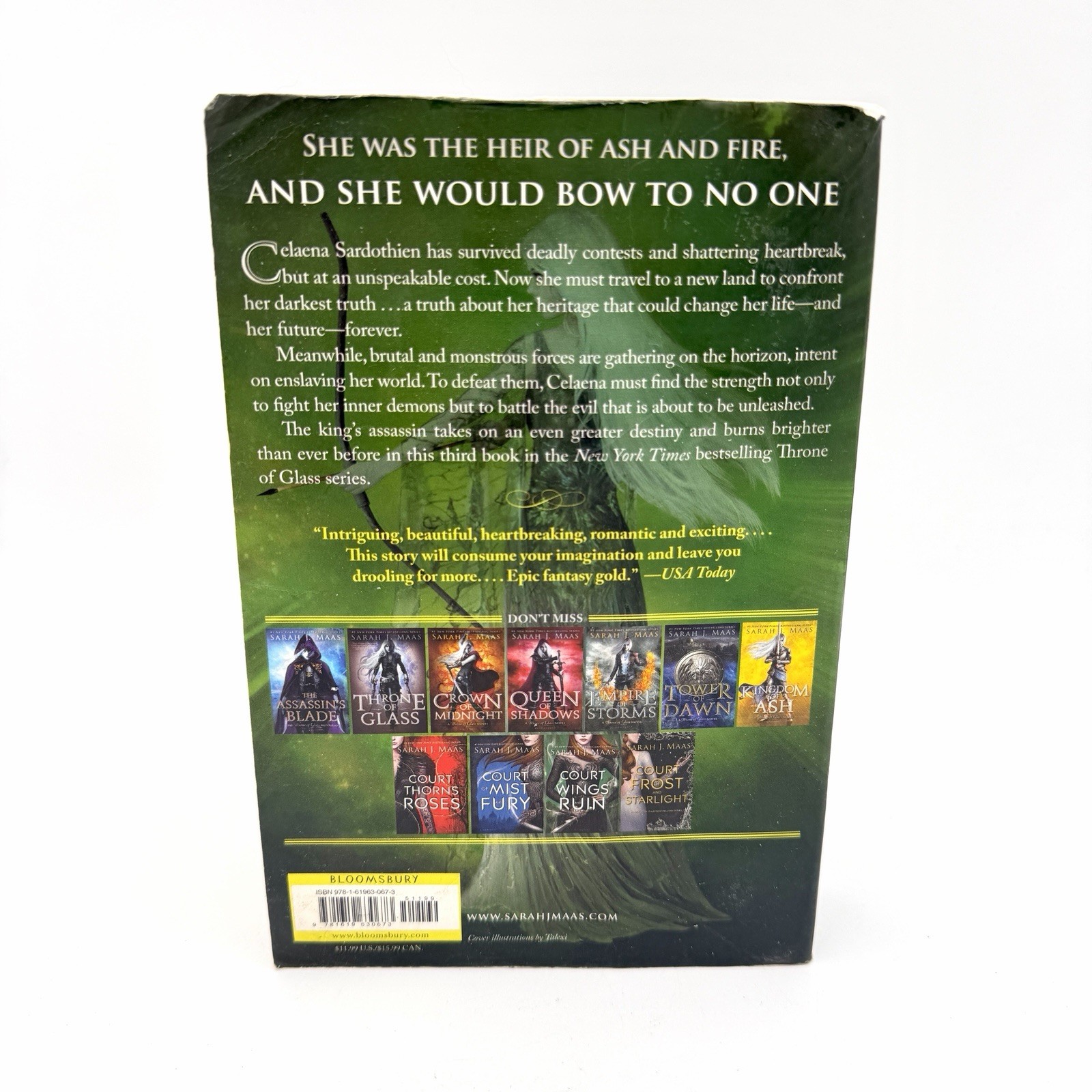 Heir of Fire Sarah J. Maas 2015 Paperback Throne of Glass OOP RARE