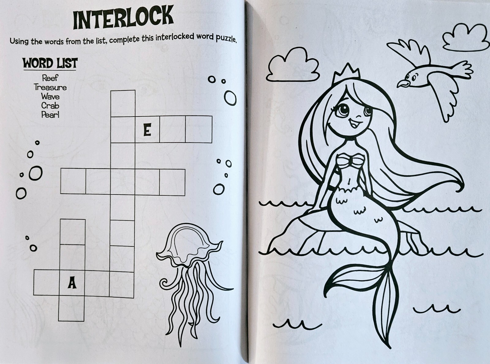 MERMAID & PRINCESS Giant Coloring & Activity Books 256 pages total BRAND NEW