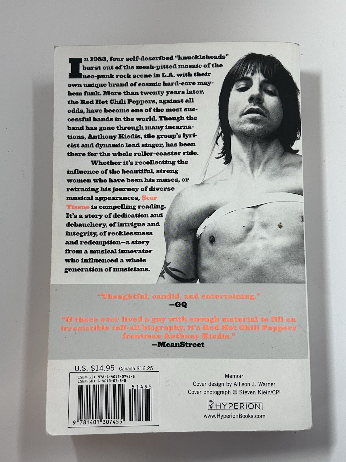 Scar Tissue By Anthony Kiedis Book