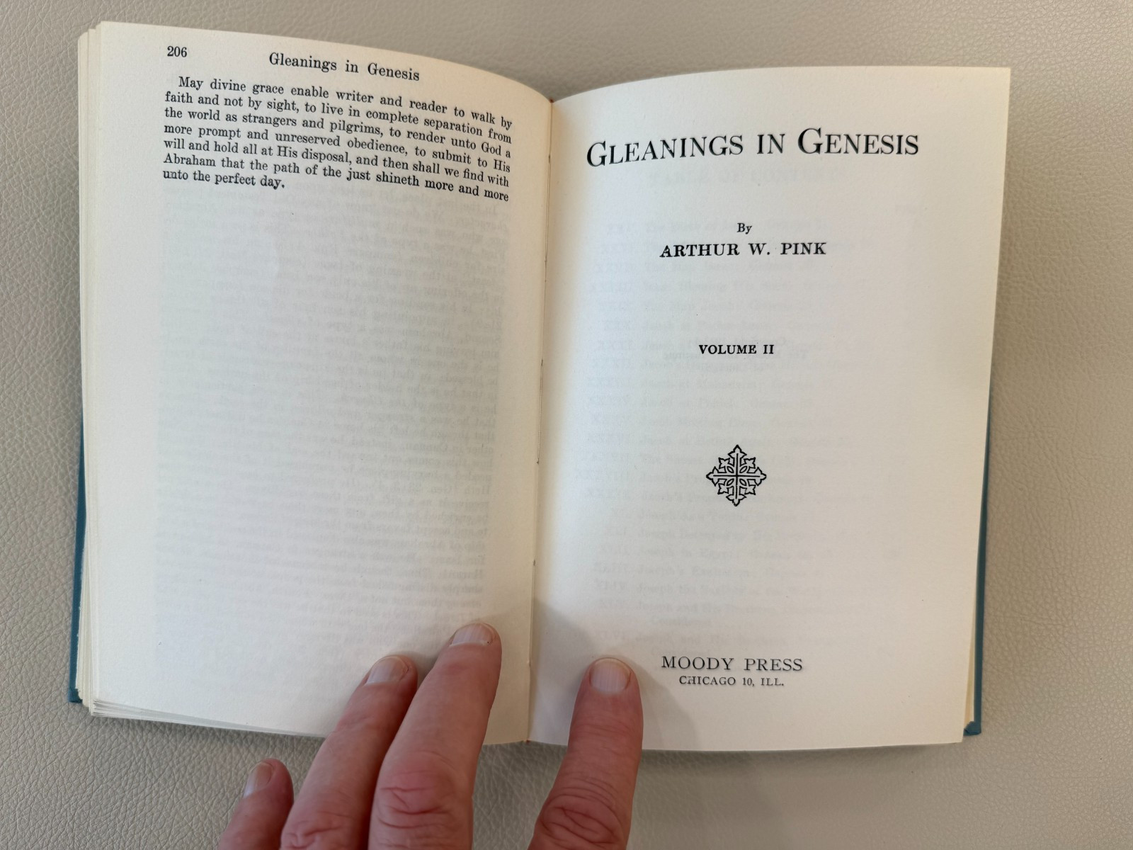 1922 ARTHUR W. PINK. Gleanings in Genesis Volumes 1 & 2 HB Nice!