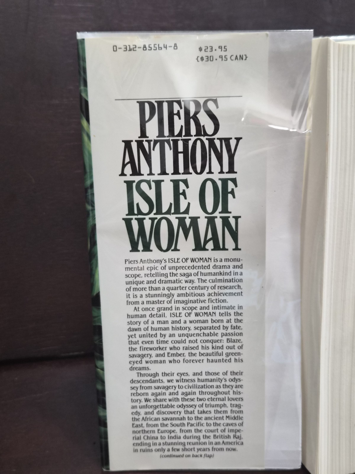 ​Isle of Woman Piers Anthony 1993 1st Ed 1st Printing HCDJ LN Mylar Geodyssey