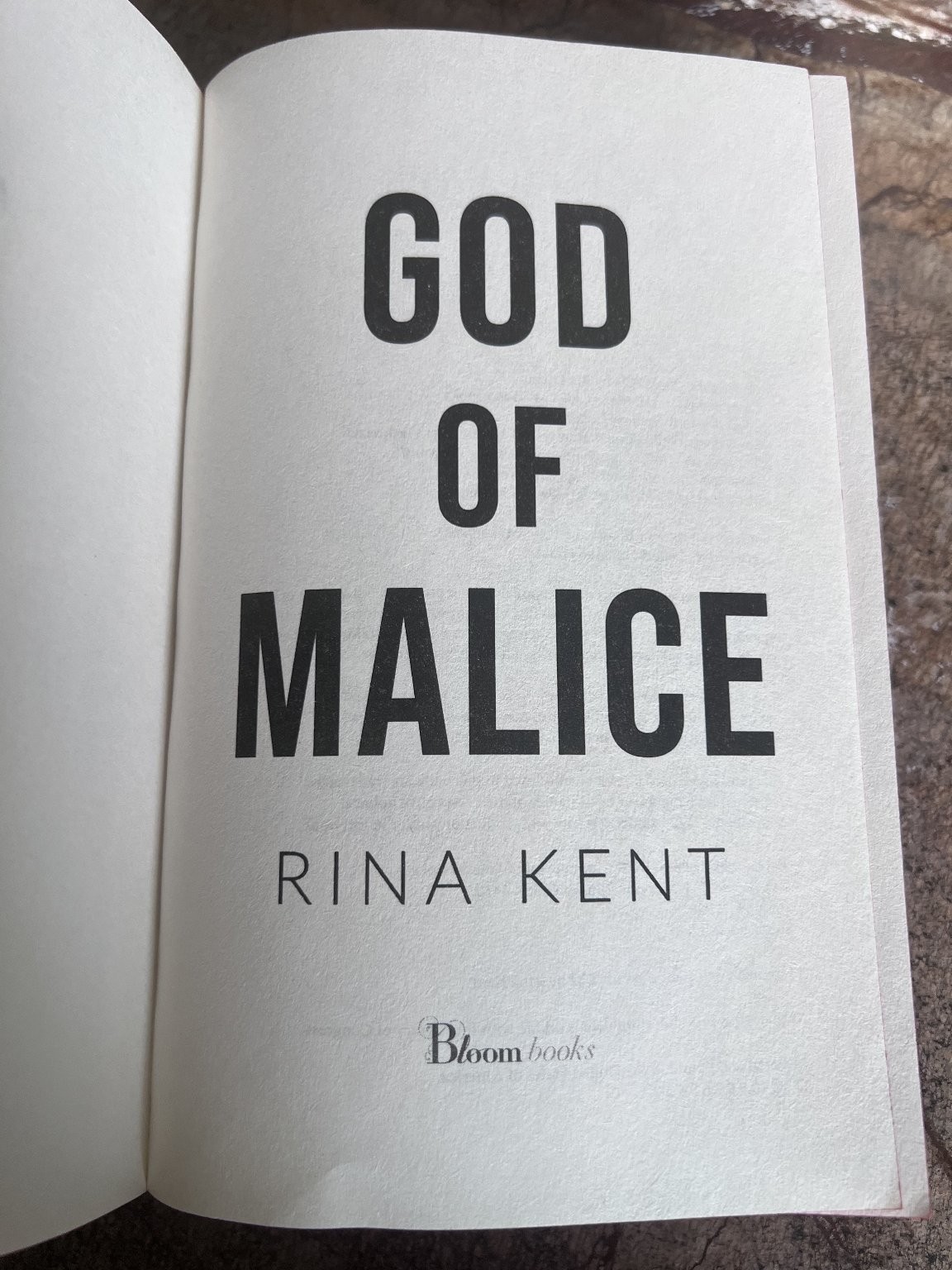 God of Malice Rina Kent 2024 Legacy of Gods Dark Romance Bloom Books
