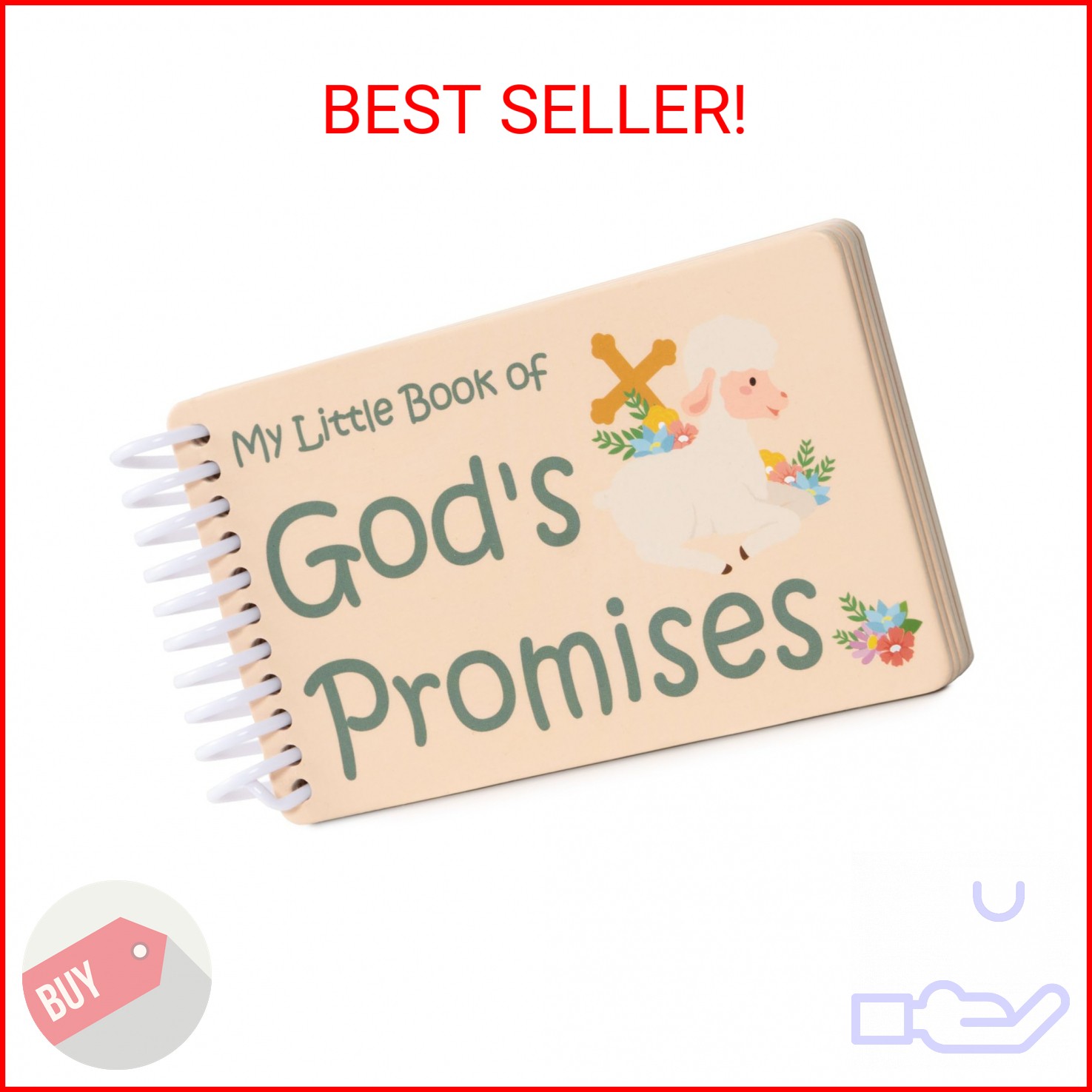 God’s Promises Book 5×3×0.5 in – Baptism Gifts Idea for Boys Girls Baby Kid Gods