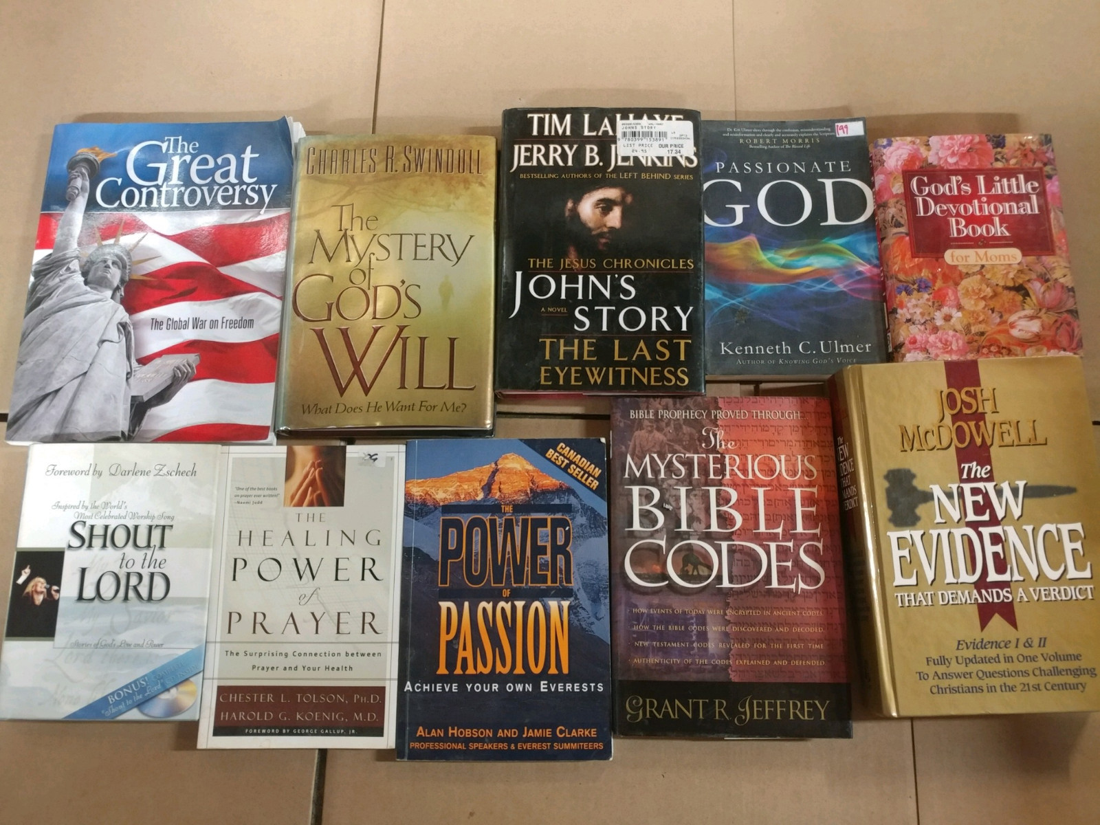 Lot of 5 Pounds LBs Christian Prayer Bible Jesus Theology Pray Books RANDOM*MIX