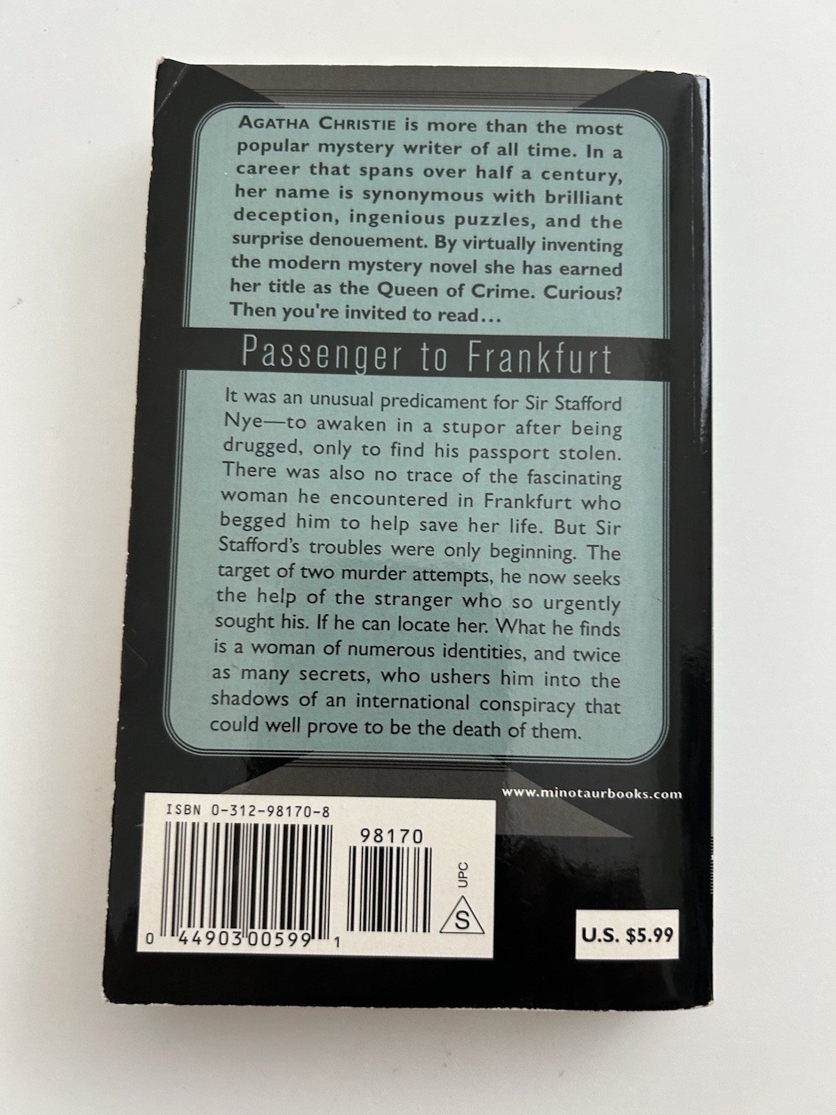 Passenger to Frankfurt by Agatha Christie (2003, Uk- a Format Paperback)