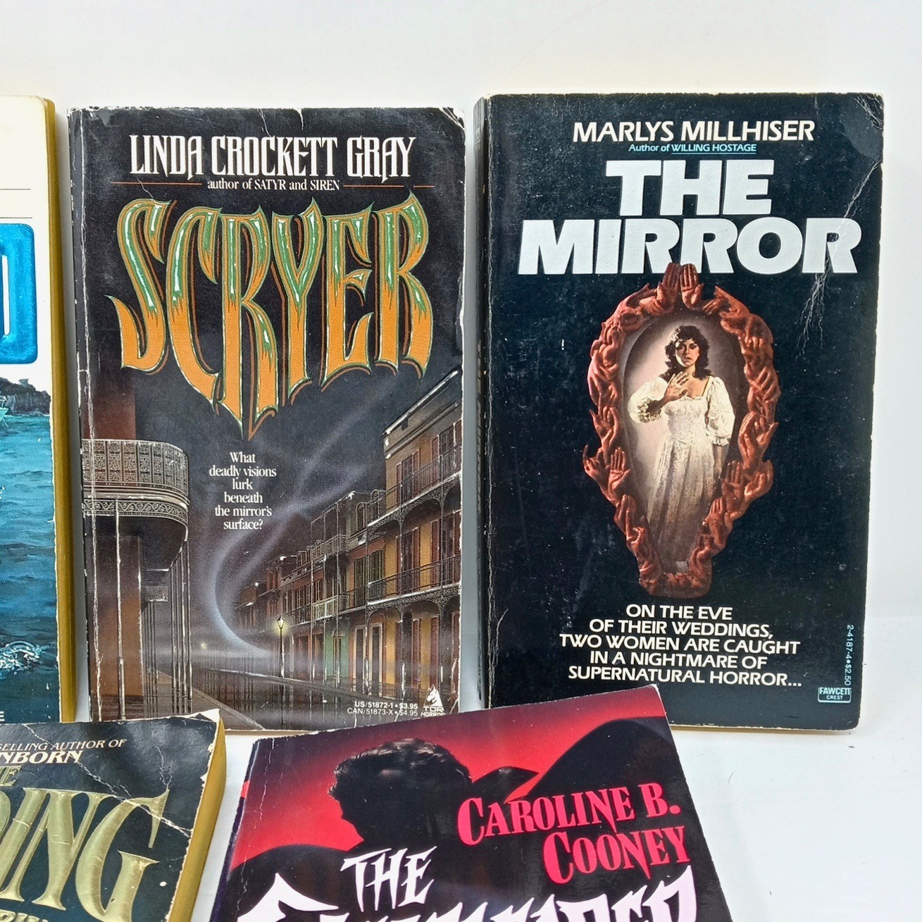 Vintage Horror Paperback Lot Night Shift Peter Benchley Island Wetbones Mirror
