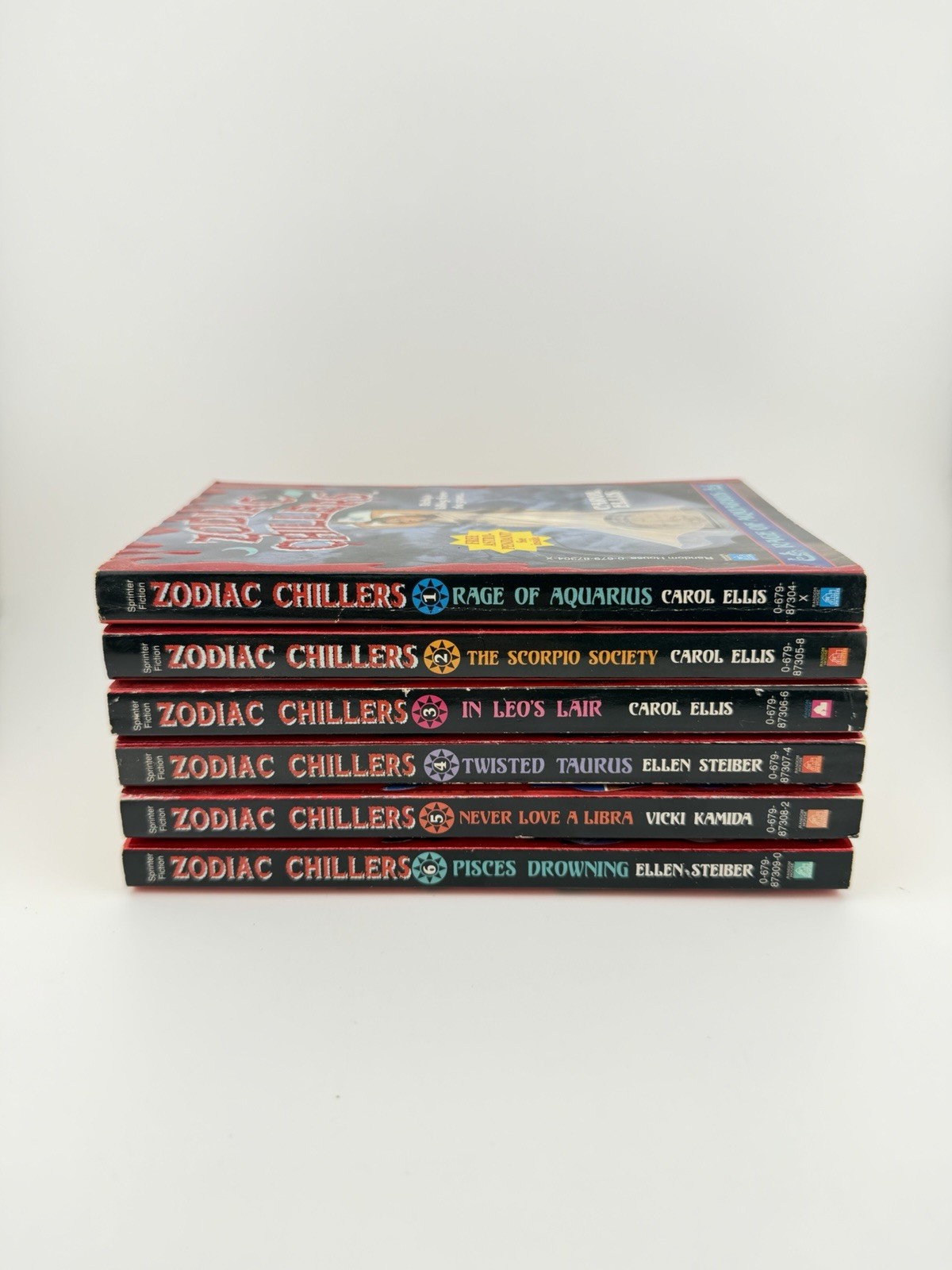 Zodiac Chillers Books Lot 1-6 First Edition SOLD AS A SET Fast Free Shipping