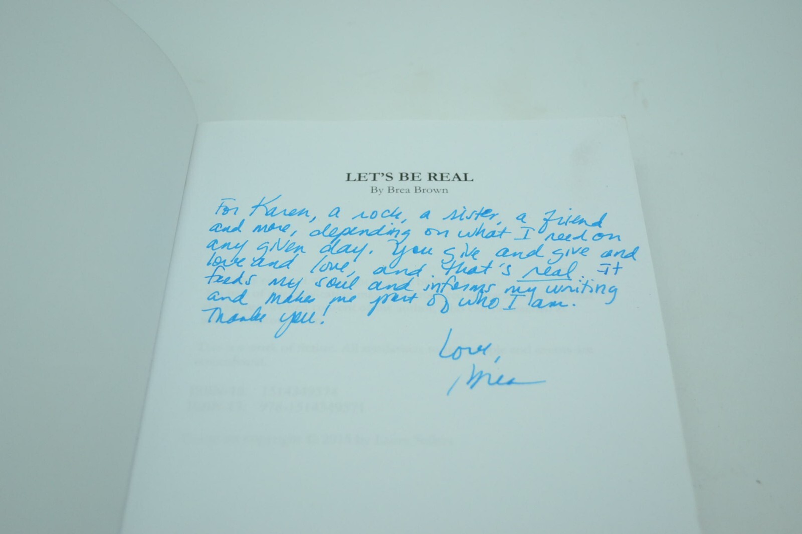 The Nurse Nate Trilogy: Let’s Be Real, Paperback, 2015, SIGNED by Brea Brown