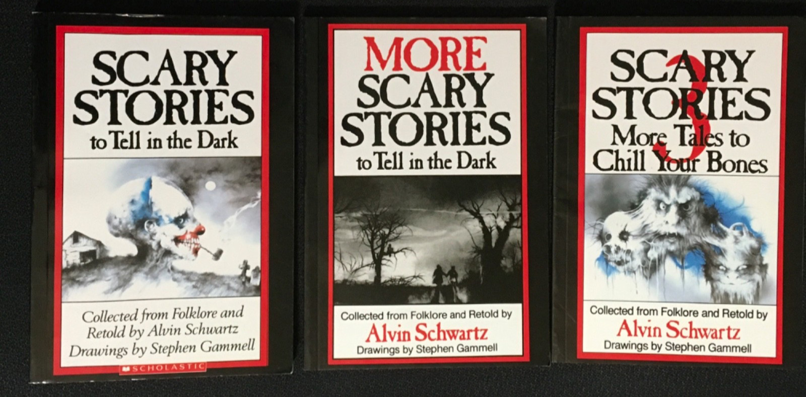 Lot SCARY STORIES TO TELL IN THE DARK + MORE + 3 Alvin Schwartz Kids Horror Set