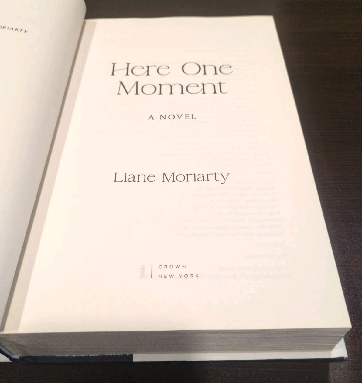 Here One Moment Hardcover Moriarty, Liane