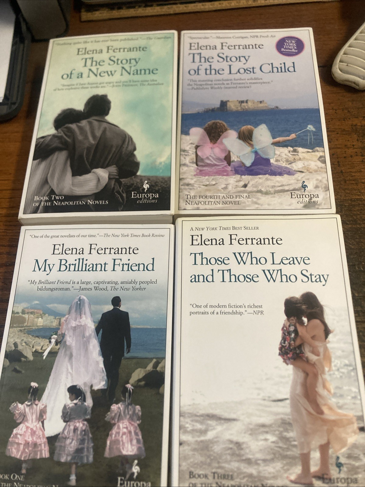 Elena Ferrante Lot Neapolitan Novels Complete Series Set 4 Books Europa 1-4