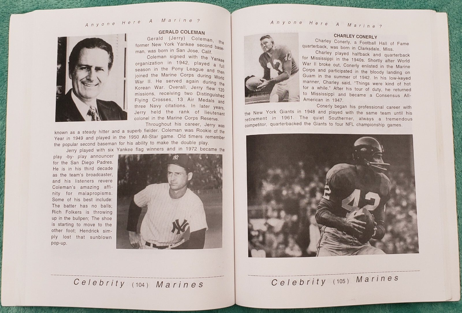 Anyone Here A Marine? Vol. II Celebrity Marines Rare Trade Paperback 184 Pages
