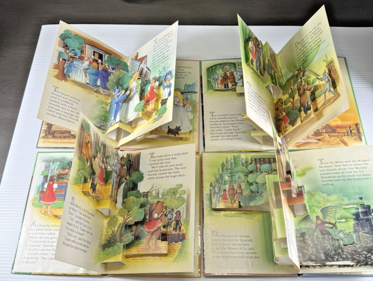 ✨ Wonderful Wizard of Oz Pop-Up Book Lot – 4 Hardcover Treasury Editions ✨