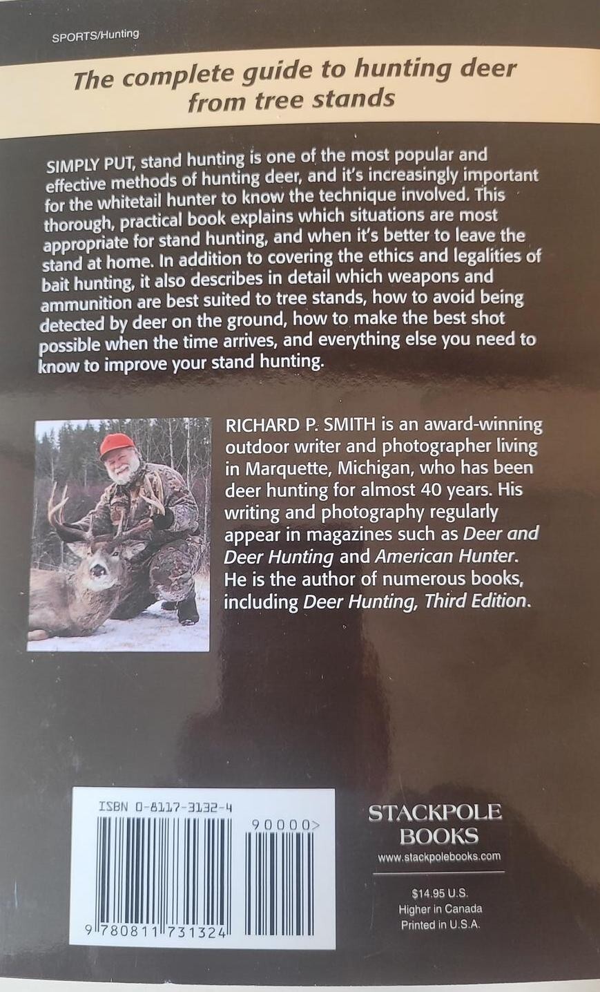 Stand Hunting for Whitetails by Richard P. Smith 256 Pages of Good Deer Hunting