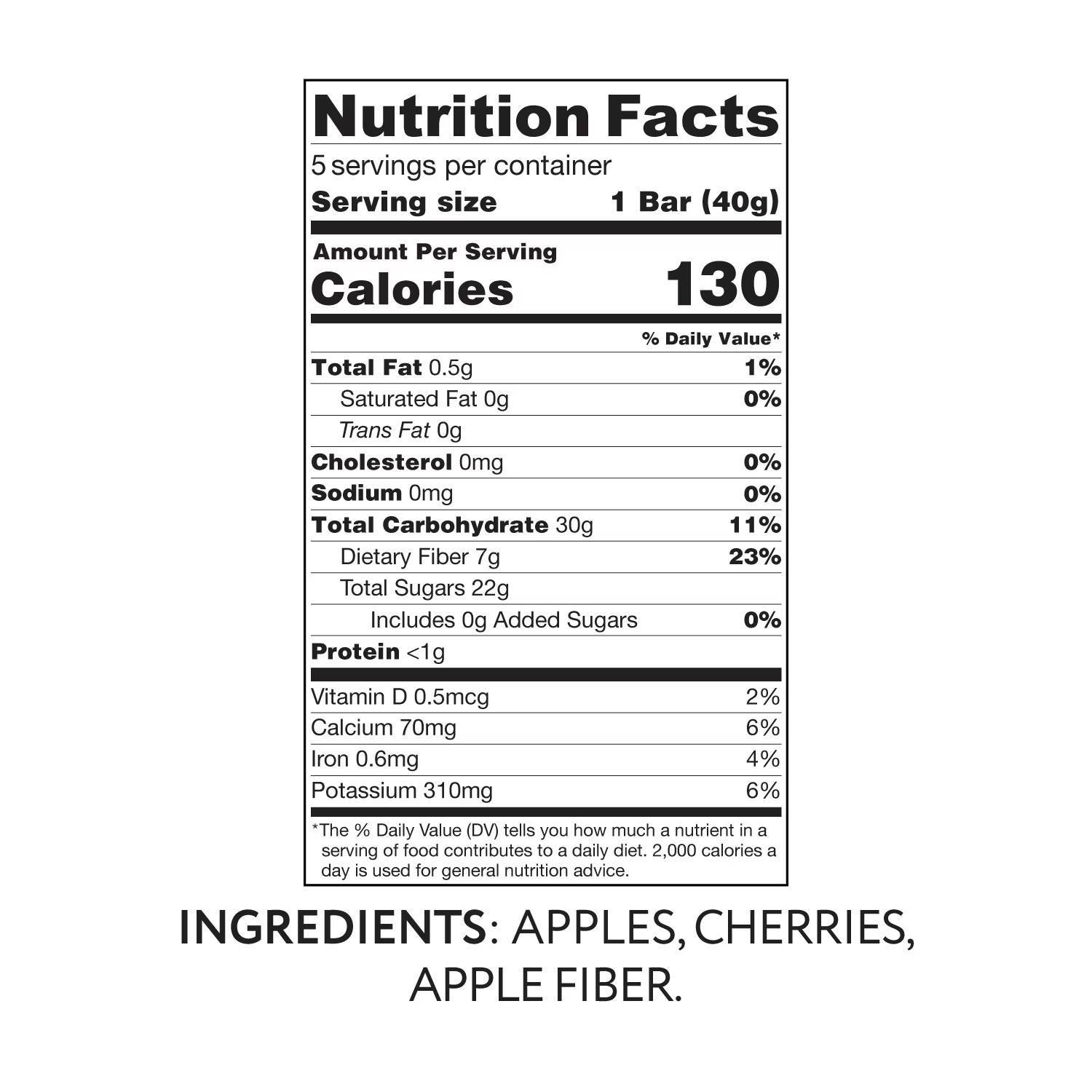 That’S It. Soft & Chewy Apple Cherry Fruit Bars, Gluten Free, 5 Count, Made with